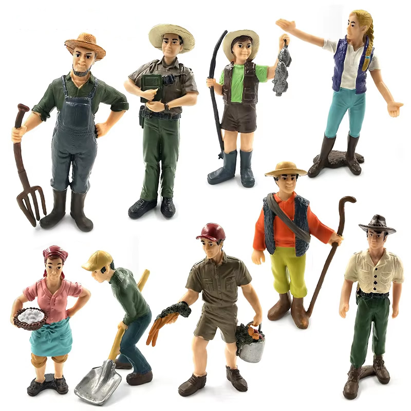 Japan Bonsai Garden - Modellini di Personaggi Agricoli, Figurine per