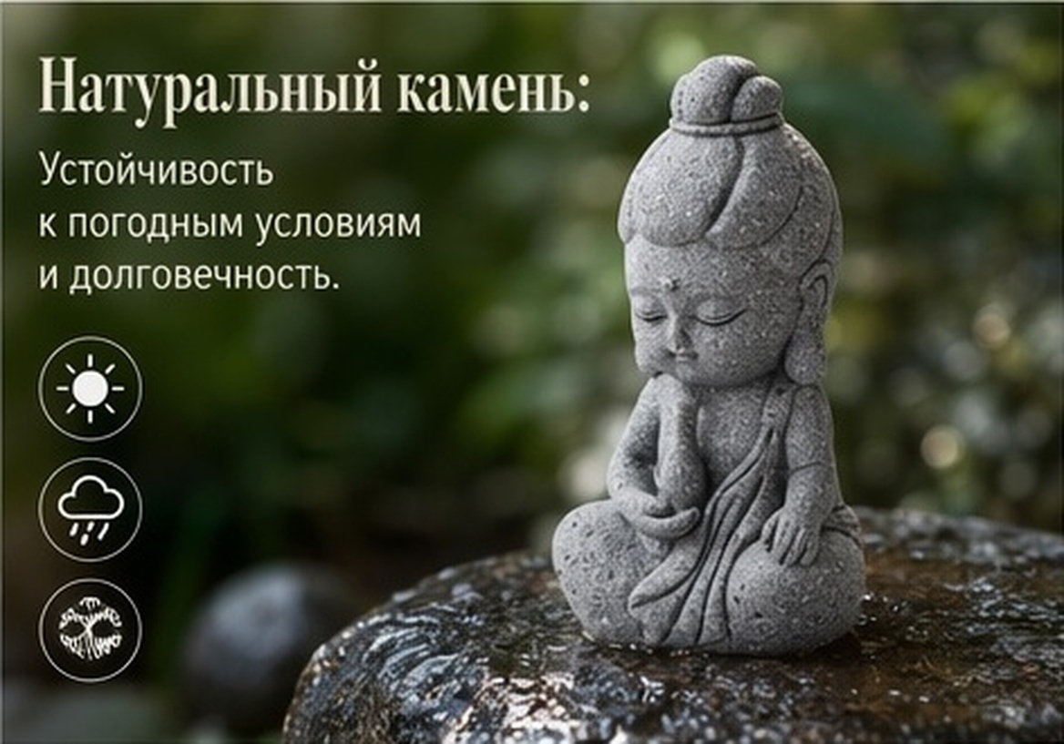 Raffinata statuetta in pietra  - Bonsai Garden Decor recensione e prezzo